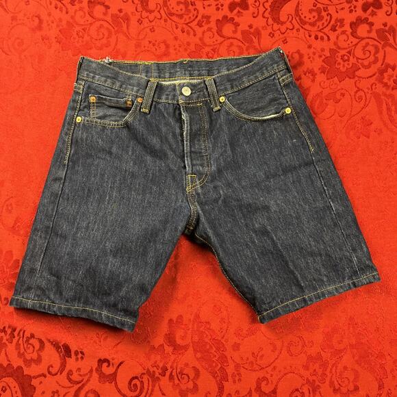 Levis 501 Button Fly Shorts Men 30 Denim Jorts Blue Skater Jean Straight *read‎ - Picture 5 of 10